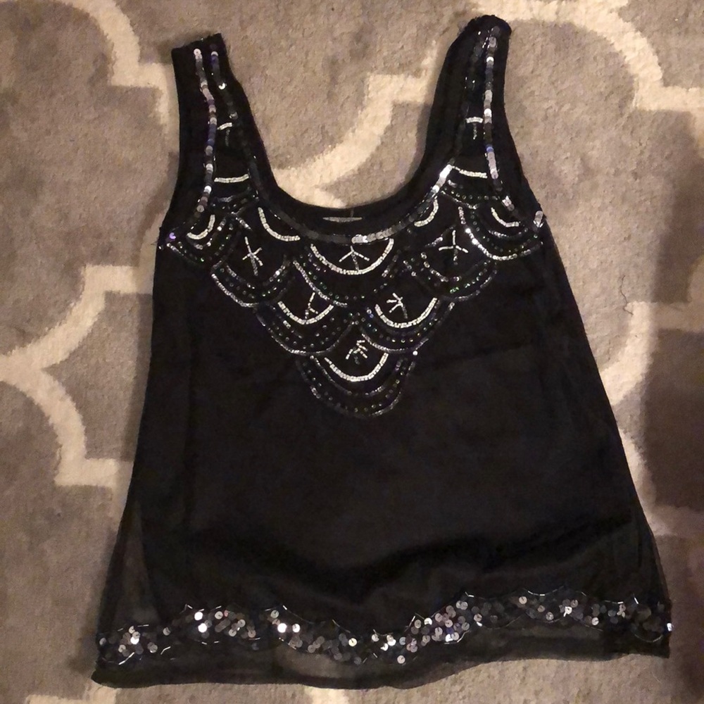 Sequined tank top